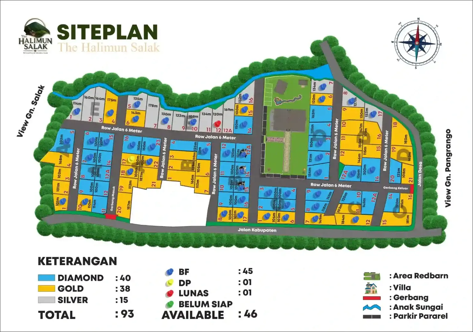Siteplan publik The Halimun Salak