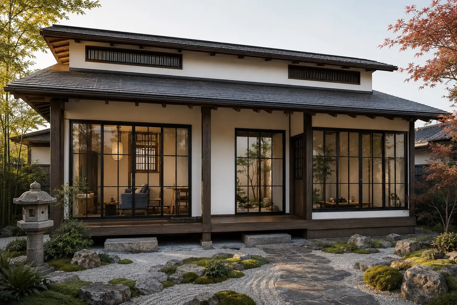 Villa modern dengan taman Jepang The Hanami Rivera